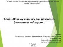 Презентация экологического проекта 3 класс