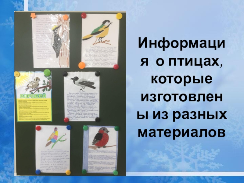 Информация о птицах, которые изготовлены из разных материалов