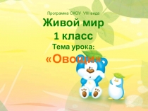 Презентация к уроку живой мир 1 класс СКОУ 8 вида