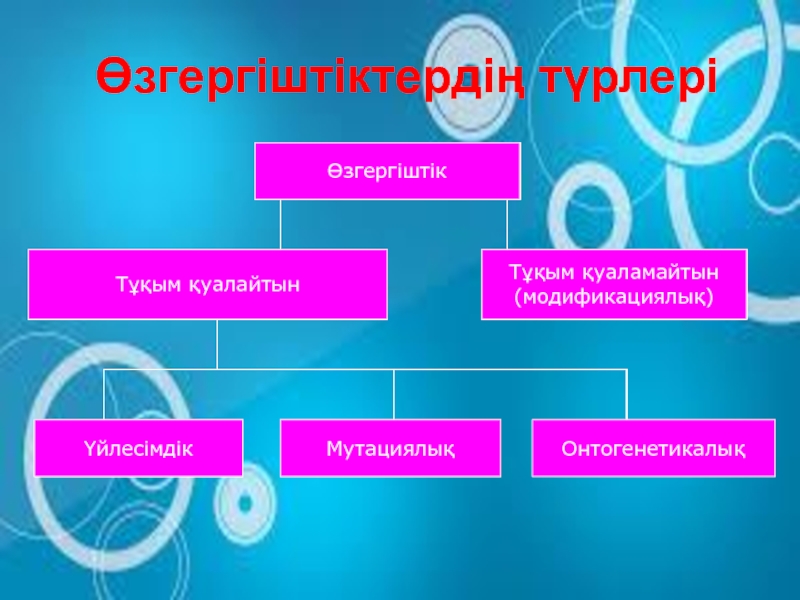 Тұқымқуалаушылық пен өзгергіштік заңдылықтары презентация