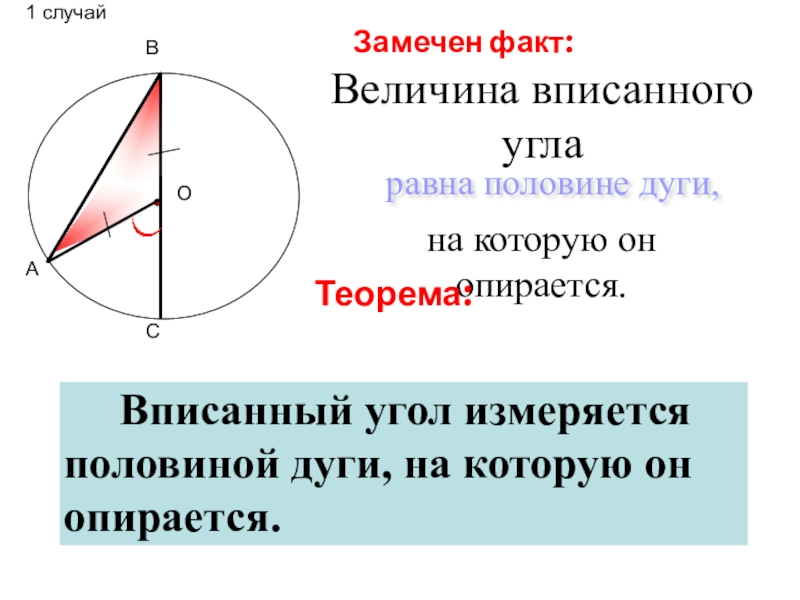 Вписанный угол равен дуге. Величина вписанного угла равна половине дуги. Величина вписанного угла равна половине дуги на которую он опирается. Вписанный угол равен дуге на которую он опирается. Вписанный угол равен половине дуги на которую он опирается.