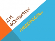 Презентация по литературе на тему Проверочная работа по тексту комедии Фонвизина Недоросль