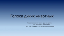 Презентация по теме Голоса диких животных