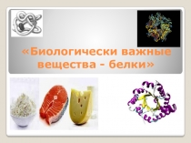 Презентация по химии  Биологически важные вещества - белки