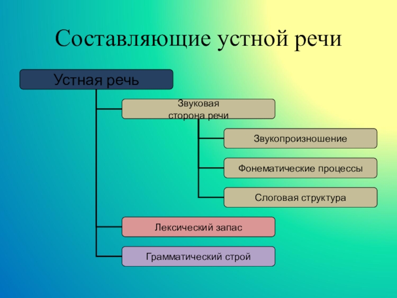 Составьте устное. Составляющие устной речи. Структура устной речи. Речевые составляющие устной речи. Основные составляющие устной речи..