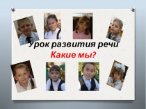 Презентация к уроку грамматики Какие мы