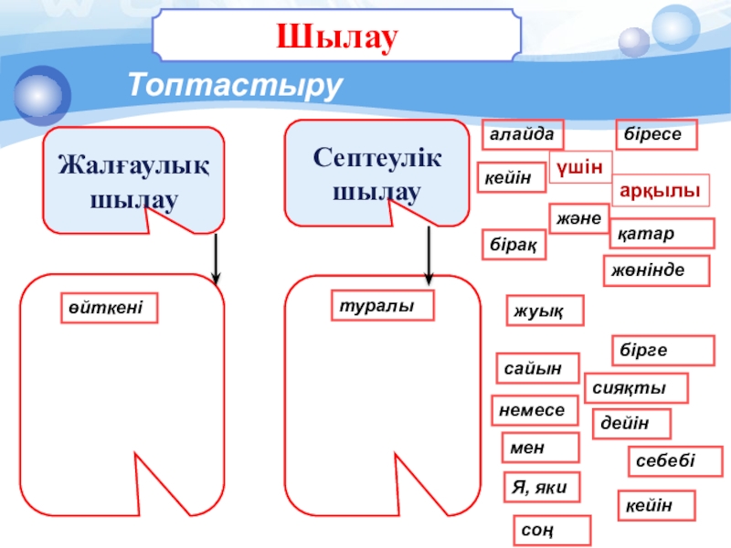 Жалғаулық шылау