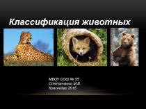 Презентация по теме Классификация животных