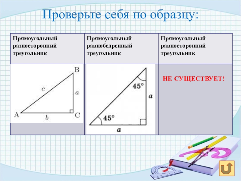 Как нарисовать разносторонний прямоугольный треугольник