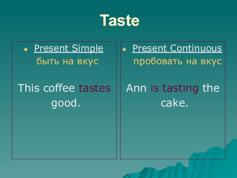 Best present 2. Презент Симпл. Taste в present Continuous и present simple. Taste в презент континиус. Taste в present simple.