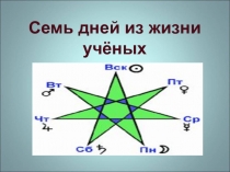 Презентация по математике Семь дней из жизни учёных