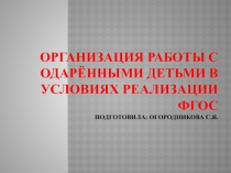 Презентация Работа с одаренными детьми