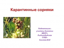 Презентация Карантинные растения для урока Технология и внеклассного мероприятия