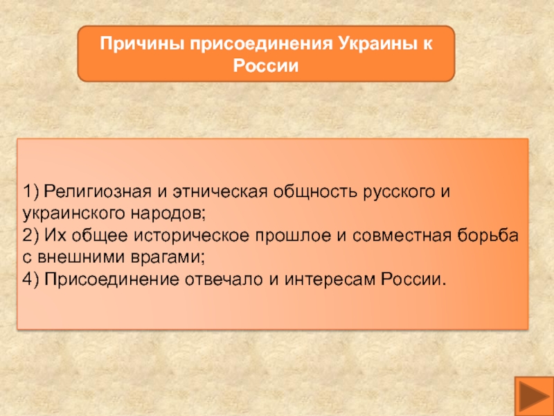 Значение присоединения украины к россии прошлое и настоящее проект 7 класс