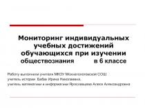 Мониторинг индивидуальных учебных достижений обучающихся