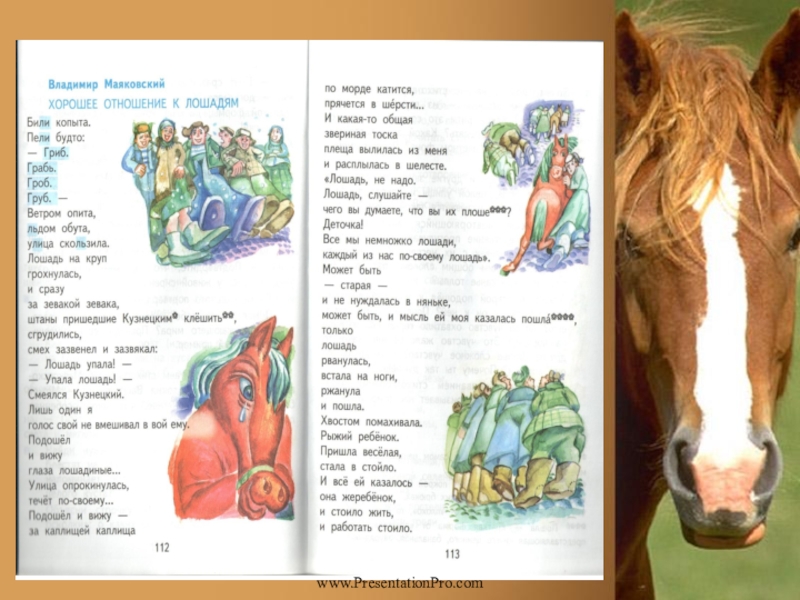 Читать стихотворение хорошее отношение к лошадям