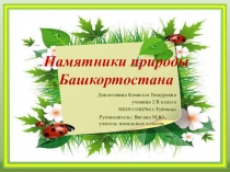 Презентация по окружающему миру Памятники природы Башкортостана(2класс)