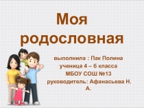 Презентация исследовательской работы Моя родословная