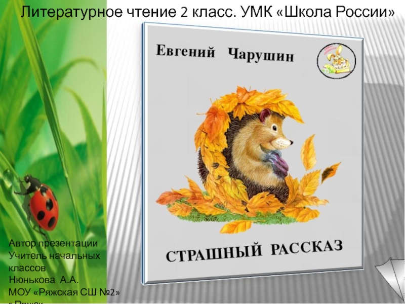 Е чарушин страшный рассказ конспект урока 2 класс школа россии презентация