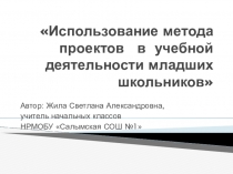 Презентация Использование метода проектов в учебной деятельности