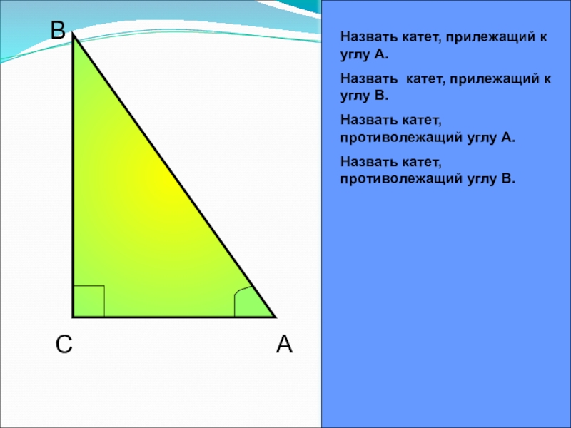 Найти длину прилежащего катета. Катет противолежащий углу. Прилежащий угол. Катет прилежащий к углу. Катет угла.