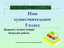 Презентация по русскому языку на тему Имя существительное (5 класс)