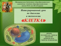 Презентация интегрированного урока биологии итехнологии Строение и моделирование растительной клетки