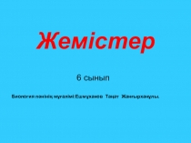 Биологиядан презентация Жемістер тақырыбында ( 6-сынып )