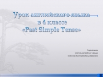 Презентация к уроку английского языка past Simple
