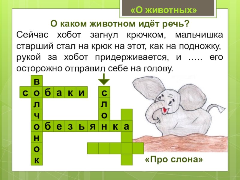 О каком идет речь. Коамворд по рассказу слон. Кроссворд слон. Кроссворд к рассказу слон. Кроссворд по рассказу слон.