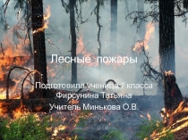 Презентация по ОБЖ Лесные пожары 7 класс