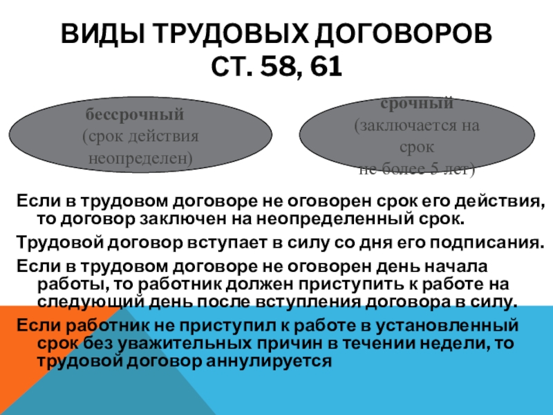 Бессрочный договор. Бессрочный трудовой договор. Виды бессрочного трудового договора. Составление бессрочного трудового договора. Виды срочных трудовых договоров.