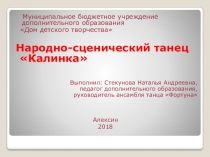 Презентация Народно-сценицеский танец Калинка