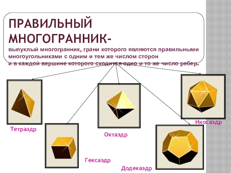 Презентация по правильным многогранникам