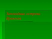 Презентация по окружающему миру на тему Заповедник острова Врангеля (4класс)