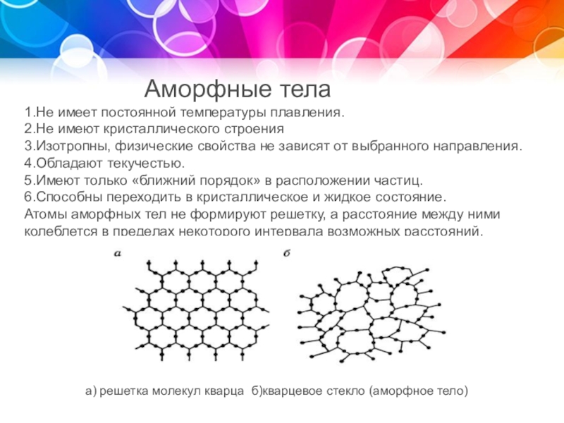 Структура свойства. Строение кристаллических и аморфных тел. Структура аморфного вещества. Строение аморфных тел таблица. Изотропия аморфных тел.