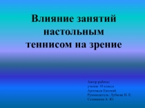 Презентация по Н. теннису