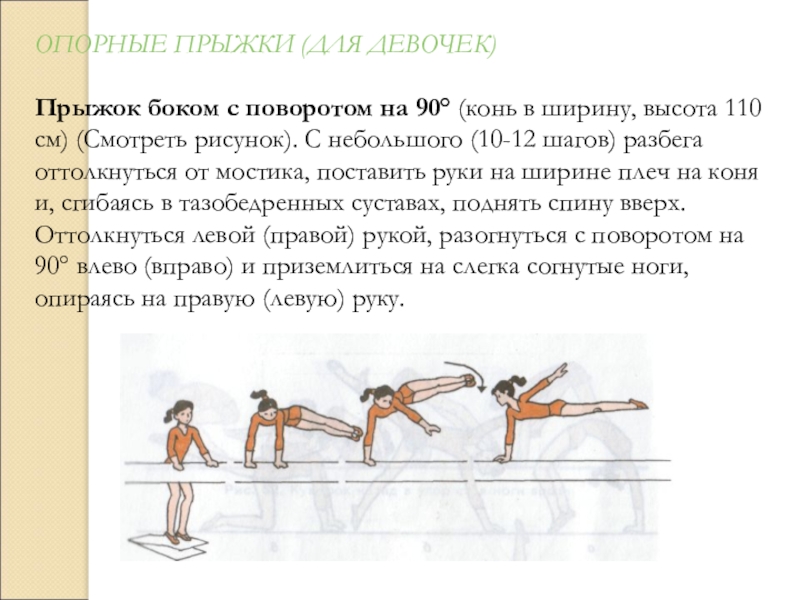 Виды опорных прыжков. Техника опорного прыжка. Техника выполнения опорного прыжка. Освоение опорных прыжков.