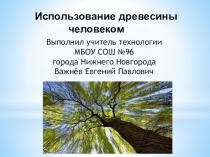 Презентация по технологии на тему Использование древесины человеком 5 класс