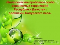 Презентация Экологические проблемы особо охраняемых территорий Республики Дагестан : проблемы Самурского леса