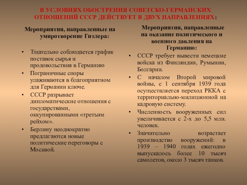 Военно политические планы сторон накануне второй мировой войны подготовка к войне реферат