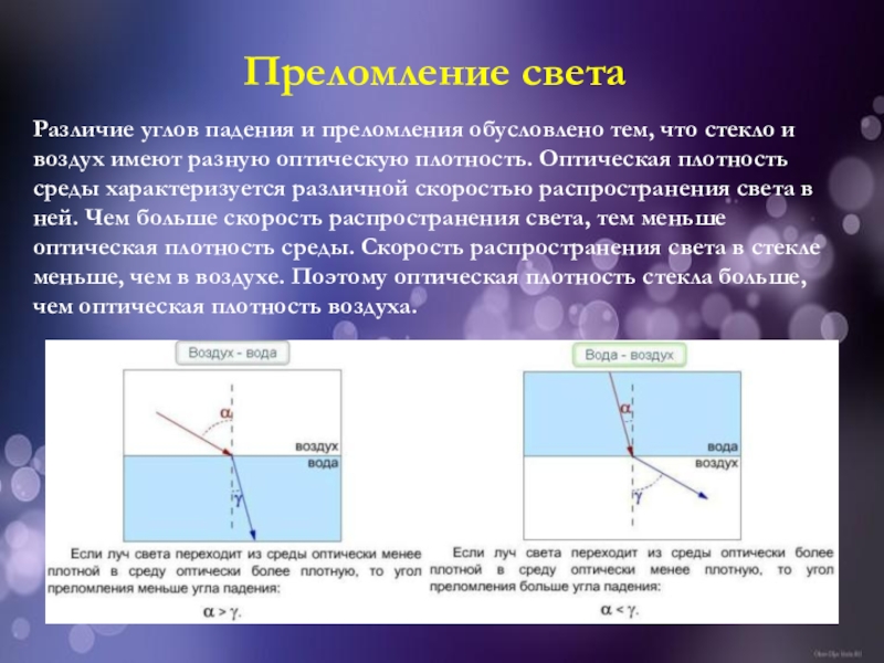 Показатель преломления воздуха. Оптическая плотность среды преломление света. Угол преломления среды. Угол падения и угол преломления. Преломление лучей.