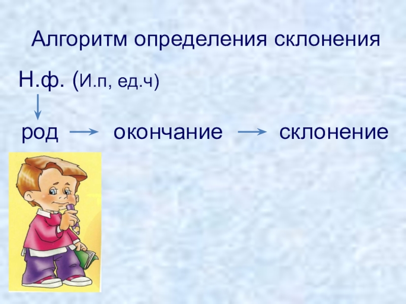 2 склонение презентация. Алгоритм склонения имен существительных. Алгоритм определения склонения имен существительных 3 класс. Алгоритм определения склонения имен существительных. Алгоритм определения склонения.