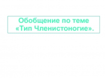 Презентация по биологии на тему Обобщение по теме Тип Членистоногие