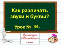Презентация по русскому языку на тему Как различать звуки и буквы? (2 класс)