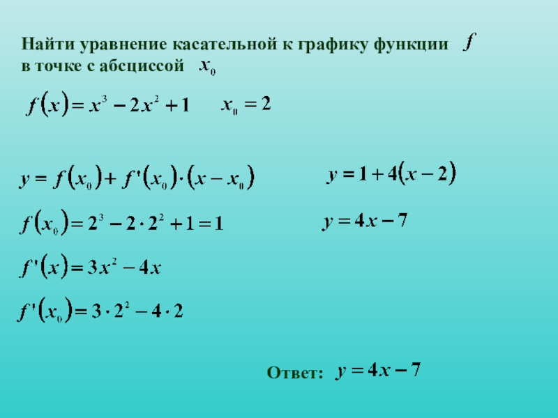 5 касательная к графику функции. Уравнение касательной к графику функции в точке с абсциссой х0. Формула уравнения касательной к графику функции. Как найти уравнение касательной в точке. 1. Уравнение касательной к графику функции..