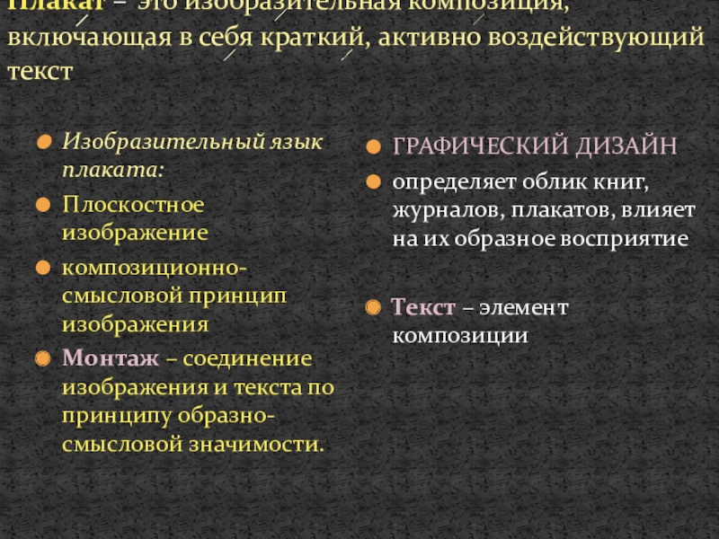 Изобразительная композиция включающая в себя помимо изображения краткий активно воздействующий текст