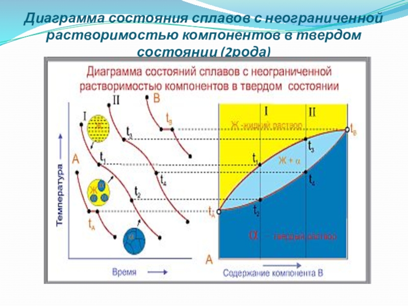 Диаграмма состояния с неограниченной растворимостью компонентов в твердом состоянии это