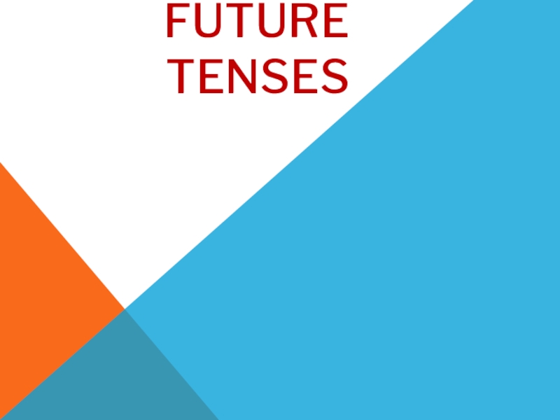 Презентация Презентация по английскому языку Future tenses!