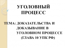 Презентация Доказательства и доказывание в уголовном процессе